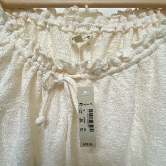 SOLDOUT NWT Madewell Drawstring Top, White, Medium - Picture 5 of 6